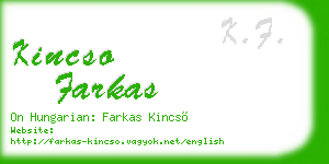 kincso farkas business card